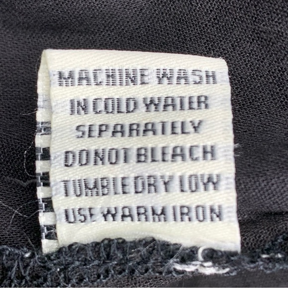 NEW Black Skirt Sim And Sam Cotton Rayon Pleated Elastic Waist Small Classic - Picture 8 of 9